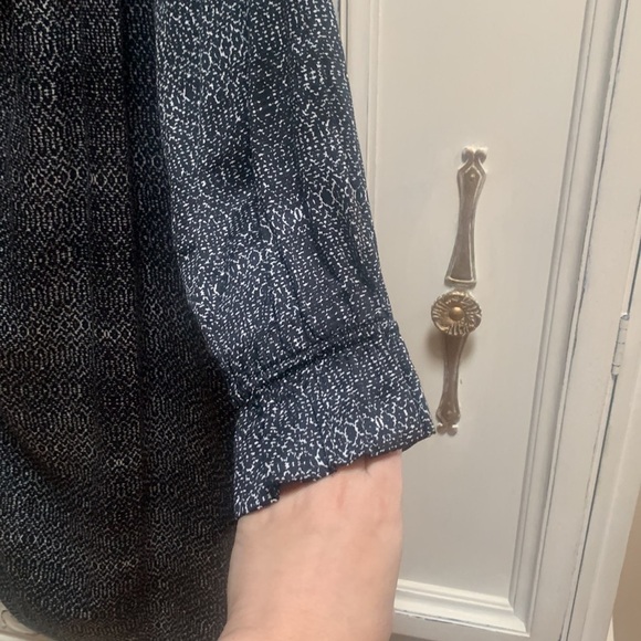 Anthropologie Velvet by Graham & Spencer Black Print One Shoulder Shift Dress S - Picture 10 of 16